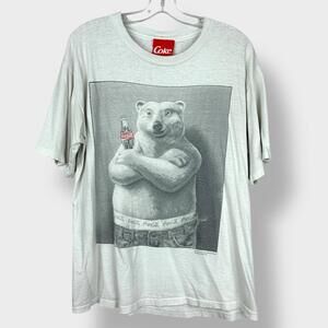 Vintage Single Stitch 1995 Calvin Klein Marky Mark Coca Cola Bear tshirt Large